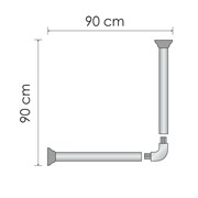 WASSERKRAFT Dinkel SC-469000 Карниз для ванной, цвет хром WASSERKRAFT 469090