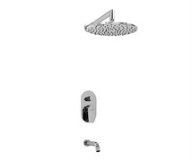 WASSERKRAFT A13030 Встраиваемый комплект для ванны с изливом и верхней душевой насадкой, хром WASSERKRAFT A13030