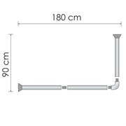 WASSERKRAFT Dinkel SC-469000 Карниз для ванной, цвет хром WASSERKRAFT 469018