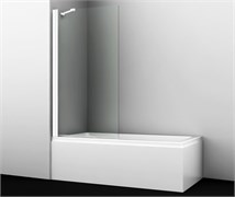 WASSERKRAFT Berkel 48P Стеклянная шторка для ванны распашные ширина 80 см профиль - белый / стекло - прозрачное WASSERKRAFT 48P01-80WHITE Fixed