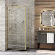 WASSERKRAFT Aisch 55P Душевой уголок прямоугольный размер 90x80 см двери распашные профиль - золото / стекло - прозрачное WASSERKRAFT 55P20