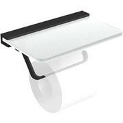 LANGBERGER Black Edition Бумагодержатель со стеклянной полкой (32041B-BP), черный матовый BLACKEDITION32041B-BP
