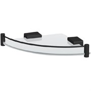 LANGBERGER Black Edition Полка стекло угловая 22 см (11351F-BP), черный матовый BLACKEDITION11351F-BP