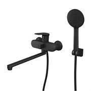 RUSH Nevis Смеситель для ванны с длинным поворотным изливом (NE1735-51Black), цвет черный NE1735-51Black