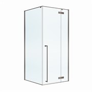 CEZARES Liner Душевой уголок квадратный размер 90x90 см двери распашные профиль - оружейная сталь / стекло - прозрачное LINER-A-1-90-C-GM-R