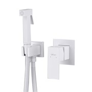 ABBER Daheim Смеситель AF8225W с гигиеническим душем, белый матовый AF8225W