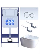 AQUATEK SET ПОЛАРИС (рама AQUATEK Standard INS-0000012+унитаз ПОЛАРИС AQ0700-01 с тонким сиденьем soft-close+ крепеж KKI-0000002 +панель KDI-0000015) SET AQUATEK ПОЛАРИС-01-015 4в1