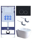 AQUATEK SET ПОЛАРИС (рама AQUATEK Standard INS-0000012+унитаз ПОЛАРИС AQ0700-01 с тонким сиденьем soft-close+ крепеж KKI-0000002 +панель KDI-0000020) SET AQUATEK ПОЛАРИС-01-020 4в1