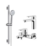 AQUATEK Nika Душевой комплект наружнего монтажа SET 3 в 1 (AQ1810CR + AQ1840CR + AQ2017CR ), хром AQ1830CR