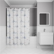 IDDIS Штора для ванной 200x180 см, Полиэстер (BO02P18i11) ,цвет белый BO02P18i11