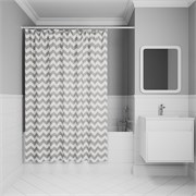 IDDIS Штора для ванной 200x180 см, Полиэстер (BR02P18i11) ,цвет серый BR02P18i11