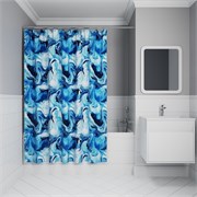 IDDIS Штора для ванной Base 200x180 см, Полиэстер (BX04P18i11) ,цвет синий BX04P18i11