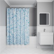 IDDIS Штора для ванной Base 200x180 см, Полиэстер (BX02P18i11) ,цвет голубой BX02P18i11
