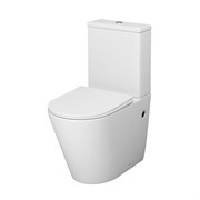 GROSSMAN Унитаз напольный Color GR-4480MS (620х365х810) безободковый,белый матовый с тонкой крышкой,микролифт,2 места GR-4480MS