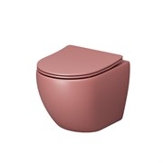 GROSSMAN Унитаз GR-4455PIMS Color (495х365х375) РОЗОВЫЙ матовый подвеснойбезободковый с тонкой крышкой GR-4455PIMS