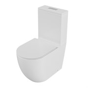 GROSSMAN Унитаз напольный GR-4494SQ (640х360х835) безободковый,белый с тонкой крышкой,микролифт,смыв торнадо,2 места GR-4494SQ
