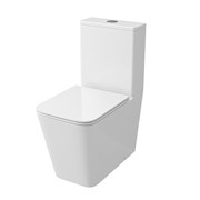 GROSSMAN Унитаз напольный GR-4418SQ (610х365х825) безободковый,белый с тонкой крышкой,микролифт,смыв торнадо,2 места GR-4418SQ