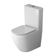 GROSSMAN Унитаз напольный GR-4407SQ (660х390х855) безободковый,белый с тонкой крышкой,микролифт,смыв торнадо,2 места GR-4407SQ