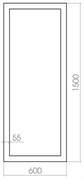 AZARIO Зеркало Монреаль 600х1500 напольное, Венге (ФР-00001409) ФР-00001409