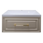 AZARIO Тумба LAURA 80/1 подвесная КАШЕМИР (БЕЗ РАКОВИНЫ CLASSIK 80) ручка ЗОЛОТО (CS00096950), цвет Кашемир CS00096950