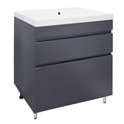 AZARIO Тумба Эстима 80/2Н напольная БЕЗ РАКОВИНЫ Астория 80 Графит (CS00094552), цвет Графит CS00094552