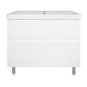 AZARIO Комплект Тумба Мила 80Н 815х470х870 напольная, с раковиной Tempo 80 (CS00091366), цвет белый матовый CS00091366