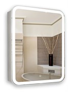 AZARIO Зеркало-шкаф Фиджи 60 602х800х140 c подсветкой и диммером, сенсорный выключатель (LED-00002364), цвет белый LED-00002364