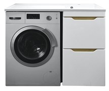 AZARIO Комплект тумба с раковиной Magenta 120 правая под стиральную машину (56) белая (CS00079141), цвет белый CS00079141