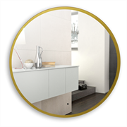 AZARIO Зеркало Monaco-GOLD d1000 бесконтактный сенсор, золотая рамка (LED-00002767) LED-00002767
