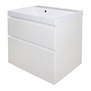 AZARIO Комплект тумба Velluto 60 600х450х660 подвесная, с раковиной Slim 60, белый матовый (CS00088601), цвет белый матовый CS00088601