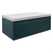 AZARIO Комплект Тумба Belloni 100 1000х450х400 подвесная, механизм открывания Push to Open, с раковиной Астория 100, зеленый (CS00098074), цвет Зеленый CS00098074
