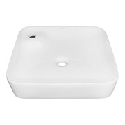 AZARIO Раковина накладная 460x460x100 квадратная, белый глянец (AZ-2181) AZ-2181