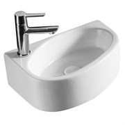 AZARIO Раковина 42х29х14, подвесная левая, белая (AZ-4519A) AZ-4519-A
