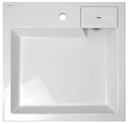 AZARIO Раковина подвесная Slim 600х600х110 литьевой мрамор, белая (CS00078302) CS00078302