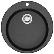 AZARIO Кухонная мойка Vital 507x507x200 искусственный мрамор, цвет Черный (CS00078345) CS00078345