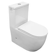 AZARIO Унитаз-моноблок  Velluto, торнадо, с сиденьем микролифт 650*370*775 (AZ-6281) AZ-6281