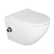AZARIO Унитаз подвесной c функцией биде  Allegro 360х490х360 безободковый, встроенный смеситель, крышка с сиденьем микролифт (AZ-3105B) AZ-3105B