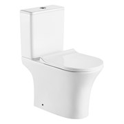 AZARIO Унитаз-компакт  FRETTA ROUND N 340х650х770 напольный, безободковый, c быстросьемным сиденьем микролифт (AZ-1038A) AZ-1038A