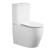 AZARIO Унитаз-компакт  BONELLE 355х630х795 напольный, безободковый, слив "Торнадо", в комплекте с быстросъемным сиденьем микролифт (AZ-1229A) AZ-1229A
