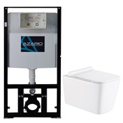 AZARIO Сет Инсталляция 3/6л + подвесной унитаз Mona 530x360x365 с быстросъемным сиденьем "Микролифт" (AZ-8010-1000+AZ-0057) AZ-8010-1000+AZ-0057
