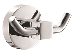 AZARIO Крючок двойной NESSY, хром (AZ-73105) AZ-73105