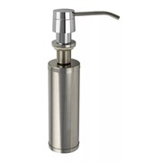 AZARIO Дозатор для жидких моющих средств врезной, 250ml, латунь, емкость - нержавеющая сталь, хром (AZ-114-St) AZ-114-St