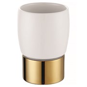 AZARIO Стакан керамический ELVIA настольный, золото (AZ-126AG) AZ-126AG