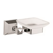 AZARIO Мыльница ALTRE стеклянная, хром (AZ96008) AZ-96008