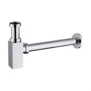 AZARIO Сифон для раковины G 1 1/4, без выпуска, квадрат, латунь, хром (AZ-109-CHR) AZ-109-CHR