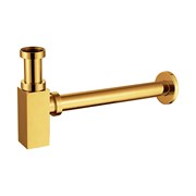 AZARIO Сифон для раковины G 1 1/4, без выпуска, квадрат, латунь, золото (AZ-109-GL) AZ-109-GL