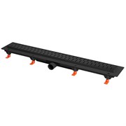 AZARIO Душевой лоток D40 Medium 850 мм, боковой слив, пластиковый, перфорированная решетка, черный (AZ-CH 850 MC) AZ-CH 850 MC
