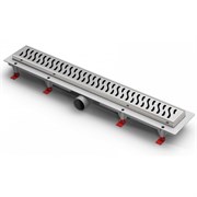 AZARIO Душевой лоток D40 Harmony 750 мм, боковой слив, пластиковый, перфорированная решетка, рамка из нержавеющей стали (AZ-CH 750 HN) AZ-CH 750 HN
