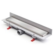 AZARIO Душевой лоток D40 Klasik 750 мм пристенный, боковой слив, пластиковый, рамка и решетка из нержавеющей стали (AZ-CH 750 KN2) AZ-CH 750 KN2