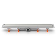 AZARIO Душевой лоток D50 Klasik 1050 мм, боковой слив, пластиковый, рамка и решетка из нержавеющей стали (AZ-CH 1050/50 KN) AZ-CH 1050/50 KN